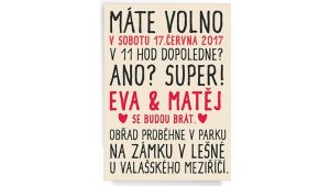 Vtipné svatební oznámení